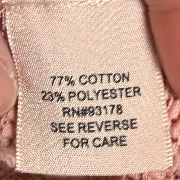 Philosophy Pink Cotton Knit V-Neck Sweater Size Large EUC Soft Oversized Boho - Picture 7 of 12